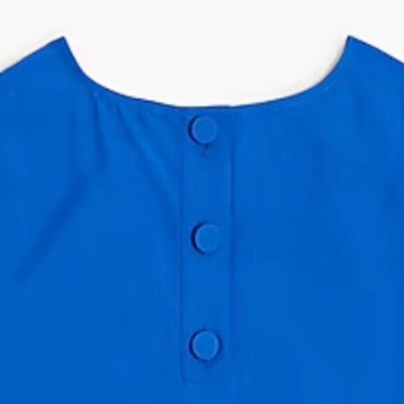 J. Crew factory Sleeveless button-back shell in bright Grotto NWT Size XS - Picture 6 of 10